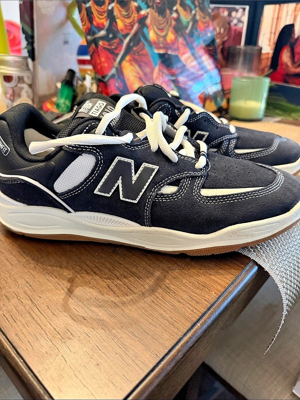 New Balance Tiago 101 Sneakers Black & White Men's US 9 Like New